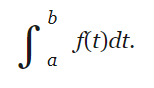 mathematical notation for integral in preceding XML example
